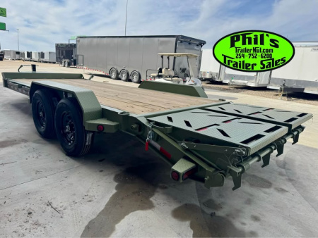 New IRON BULL NEW 20' EQUIPMENT TRAILER OPEN TRAILER UTILITY TRAILERS MEGA RAMP Equipment Trailer