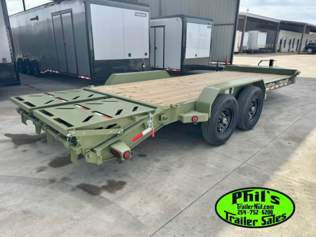 New IRON BULL NEW 20' EQUIPMENT TRAILER OPEN TRAILER UTILITY TRAILERS MEGA RAMP Equipment Trailer