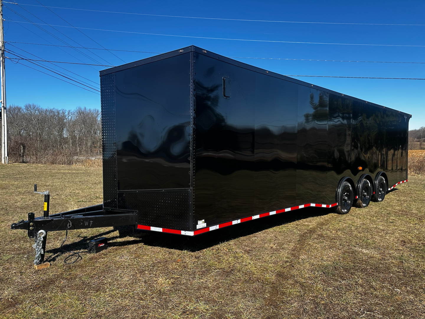 New 2026 Luxe 8.5x32 Car Hauler- 7000LB Triple Torsion Axle- Black Poly-Blackout- Enclosed Car Hauler