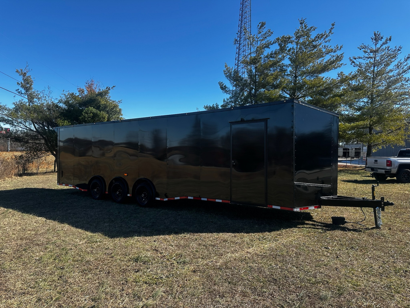 New 2026 Luxe 8.5x32 Car Hauler- 7000LB Triple Torsion Axle- Black Poly-Blackout- Enclosed Car Hauler