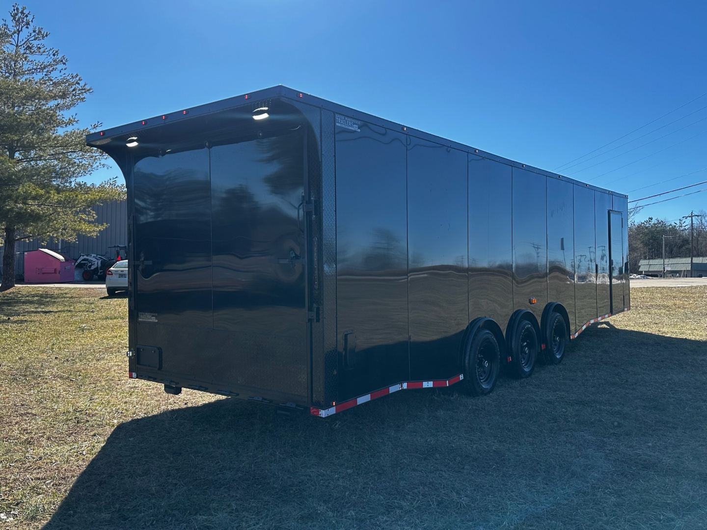 New 2026 Luxe 8.5x32 Car Hauler- 7000LB Triple Torsion Axle- Black Poly-Blackout- Enclosed Car Hauler