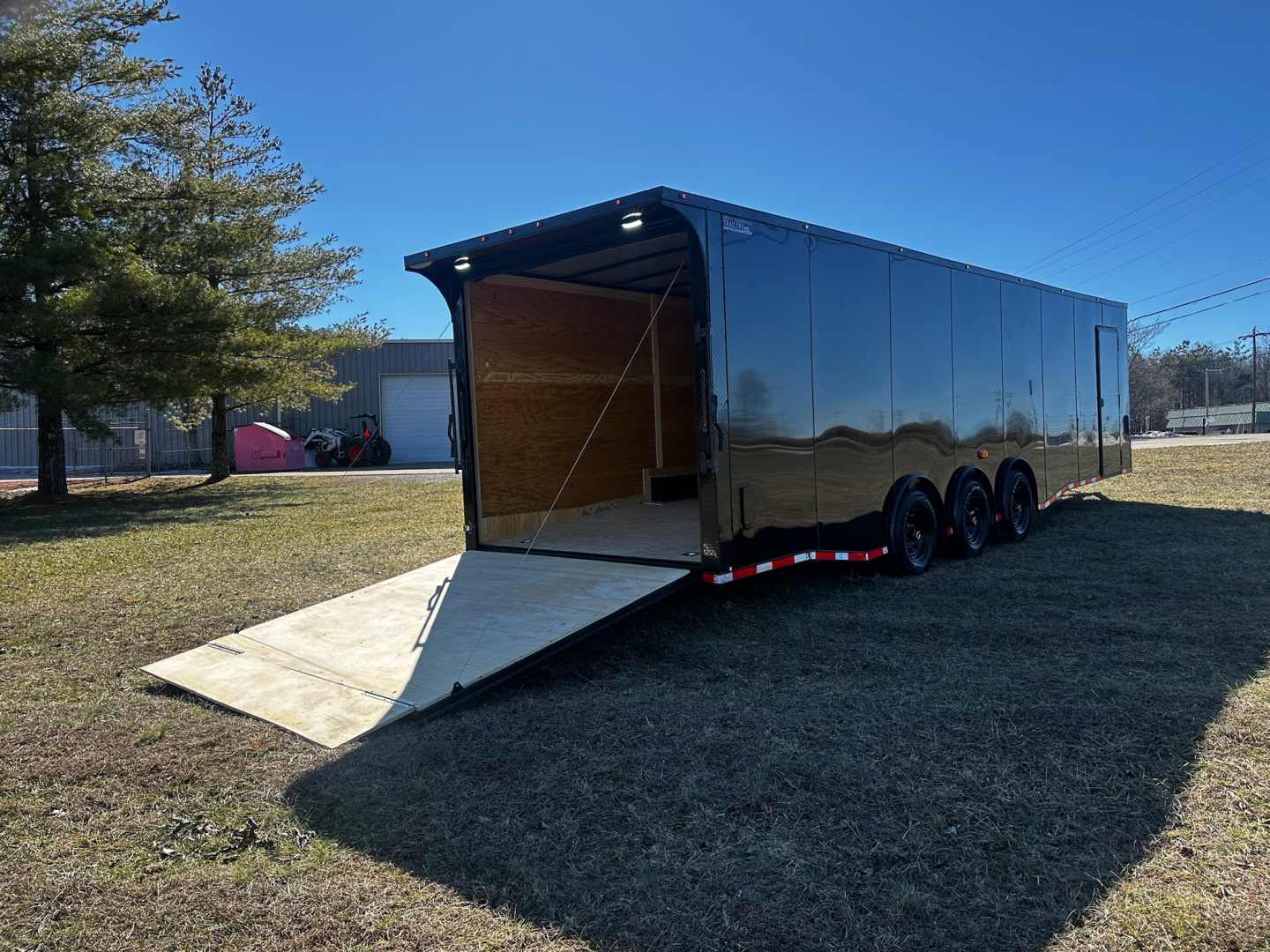 New 2026 Luxe 8.5x32 Car Hauler- 7000LB Triple Torsion Axle- Black Poly-Blackout- Enclosed Car Hauler