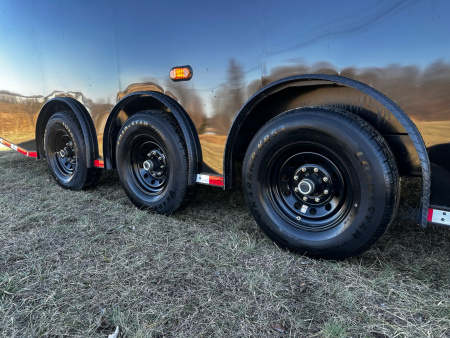 New 2026 Luxe 8.5x32 Car Hauler- 7000LB Triple Torsion Axle- Black Poly-Blackout- Enclosed Car Hauler