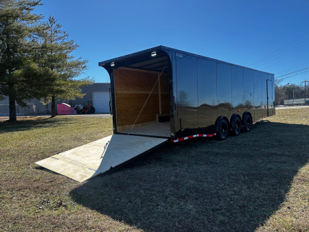 New 2026 Luxe 8.5x32 Car Hauler- 7000LB Triple Torsion Axle- Black Poly-Blackout- Enclosed Car Hauler
