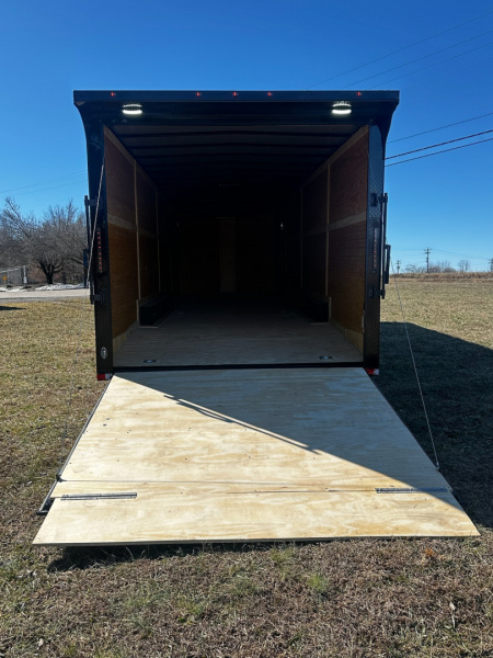 New 2026 Luxe 8.5x32 Car Hauler- 7000LB Triple Torsion Axle- Black Poly-Blackout- Enclosed Car Hauler