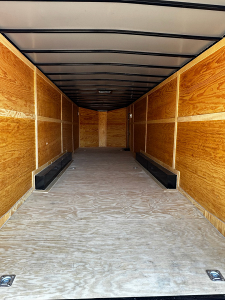 New 2026 Luxe 8.5x32 Car Hauler- 7000LB Triple Torsion Axle- Black Poly-Blackout- Enclosed Car Hauler