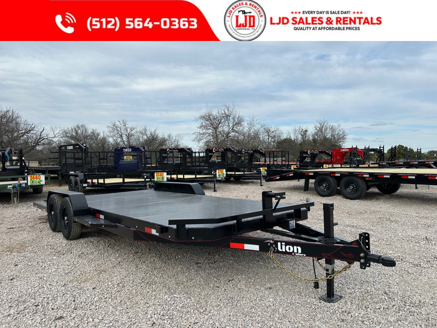 New 2026 Lion 83 x 20 Car Hauler - 12K GVWR - Split Dovetail