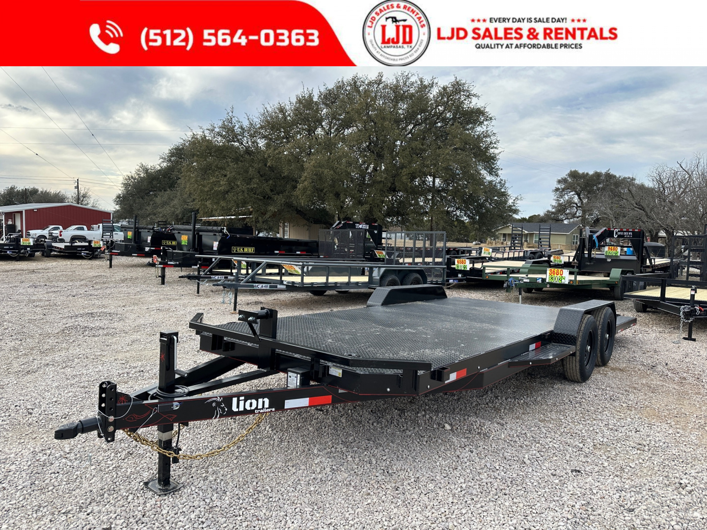 New 2026 Lion 83 x 20 Car Hauler - 12K GVWR - Split Dovetail