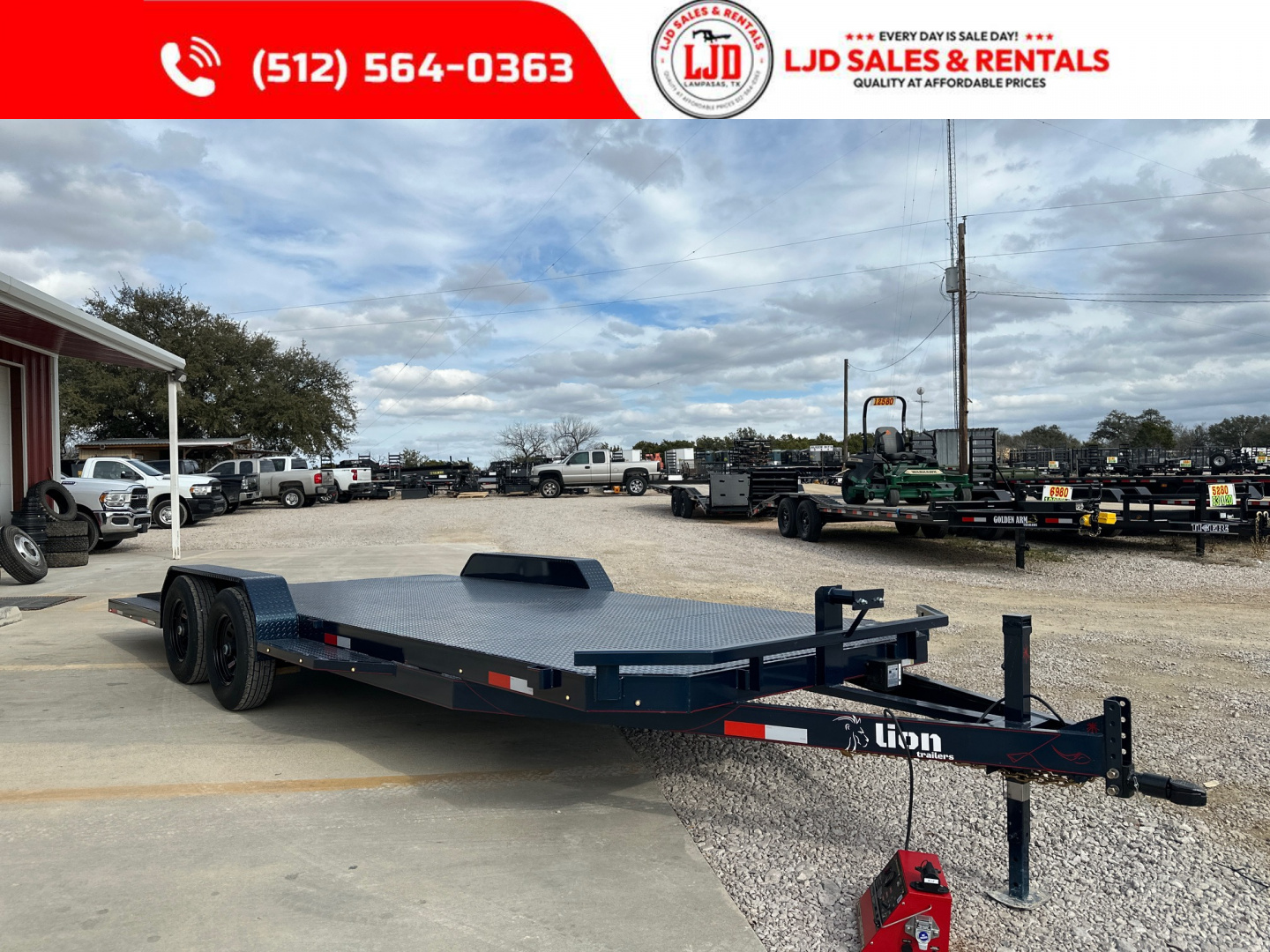 New 2026 Lion 83 x 20 Car Hauler - 12K GVWR - Split Dovetail