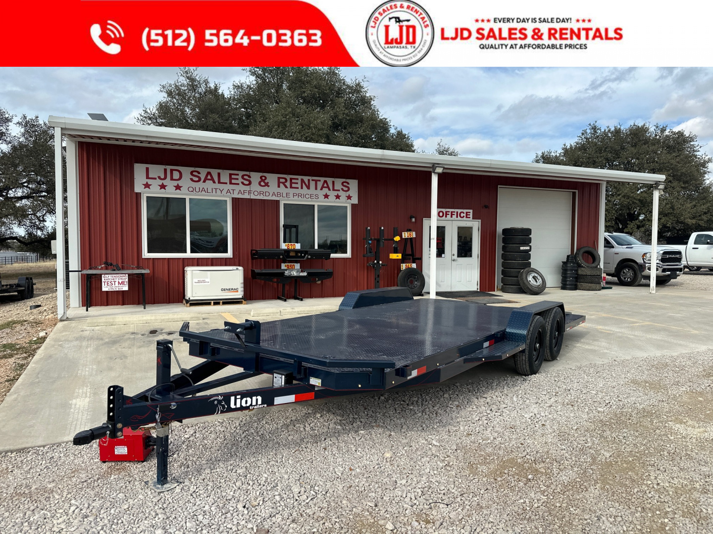 New 2026 Lion 83 x 20 Car Hauler - 12K GVWR - Split Dovetail