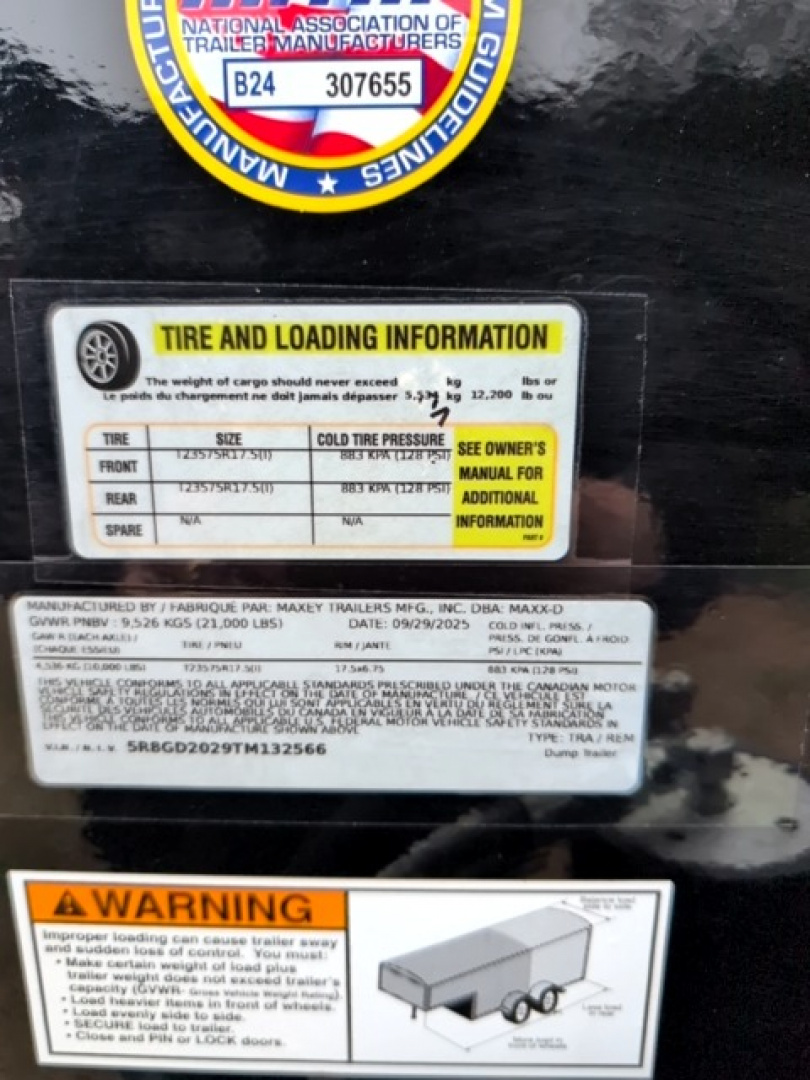 New 2026 MAXX-D DSX8320-G Dump Trailer