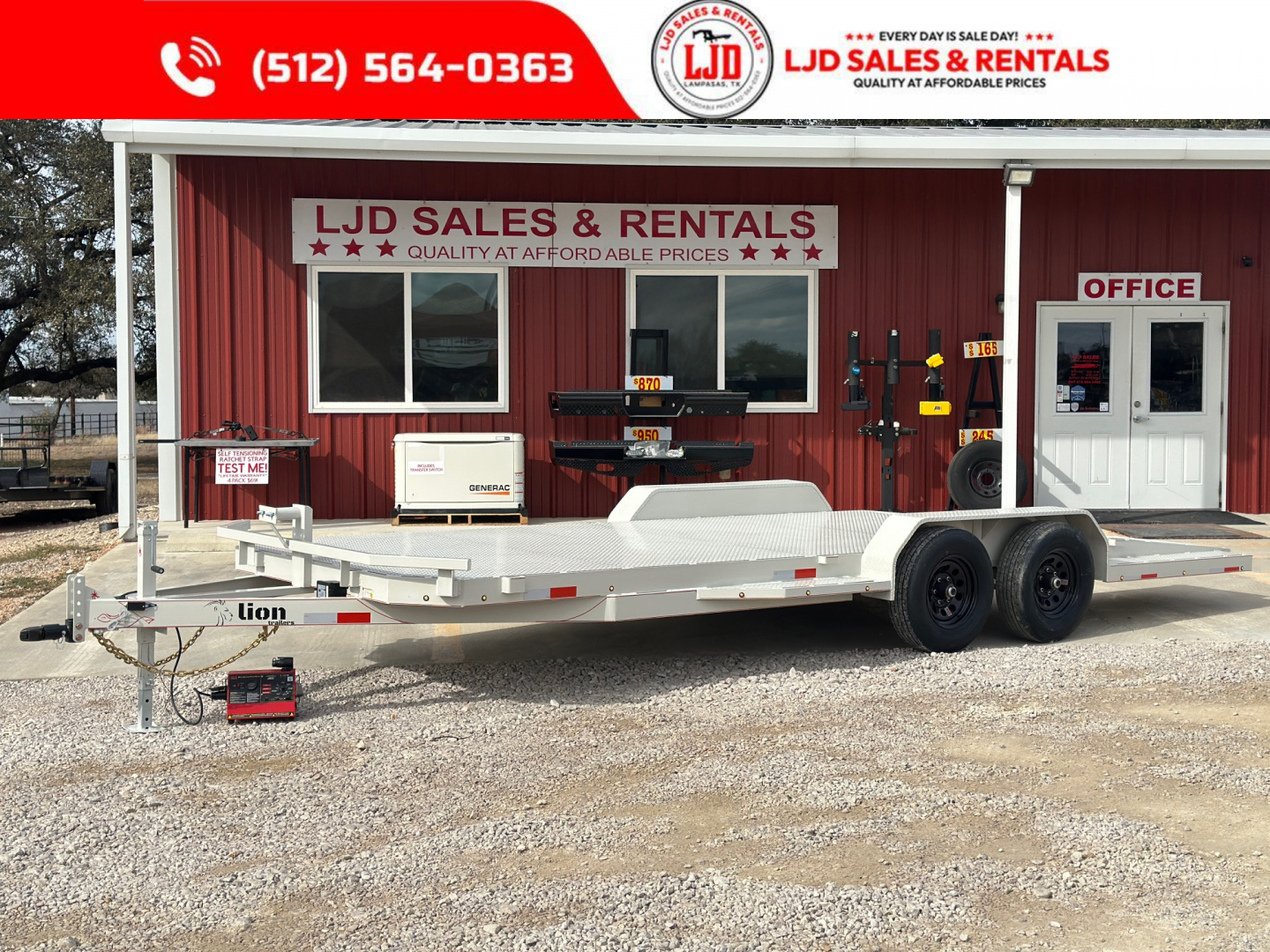 New 2026 Lion 83 x 20 Car Hauler - 12K GVWR - Split Dovetail