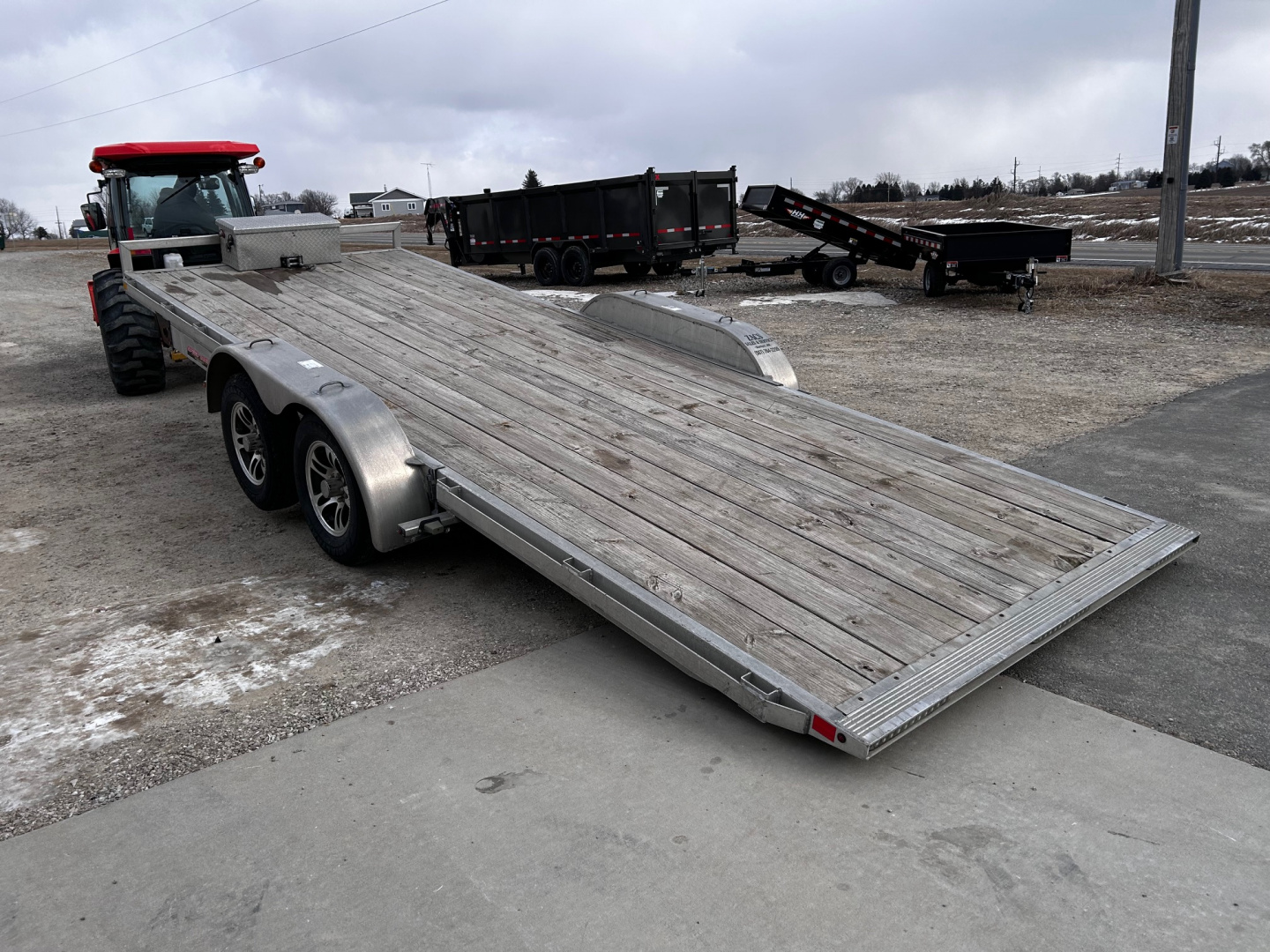 Used 2017 H&H Trailers 83"X20' ALUMINUM TILT CAR HAULER Car / Racing Trailer