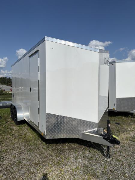New 2026 ATC 7x16 + 2' V Nose Sto400 All Aluminum Cargo Trailer w/ Ramp