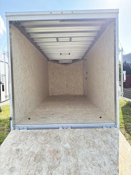 New 2026 ATC 7x16 + 2' V Nose Sto400 All Aluminum Cargo Trailer w/ Ramp