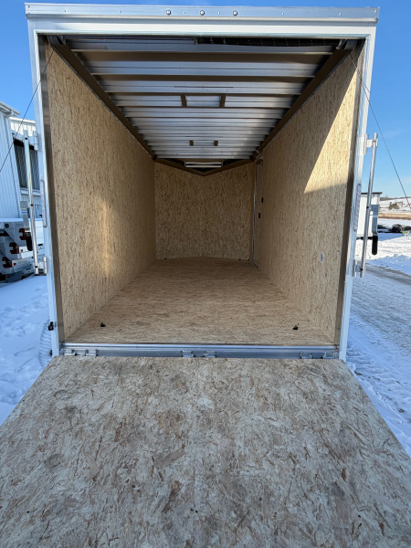 New 2026 ATC 7x16 + 2' V Nose Sto400 All Aluminum Cargo Trailer w/ Ramp