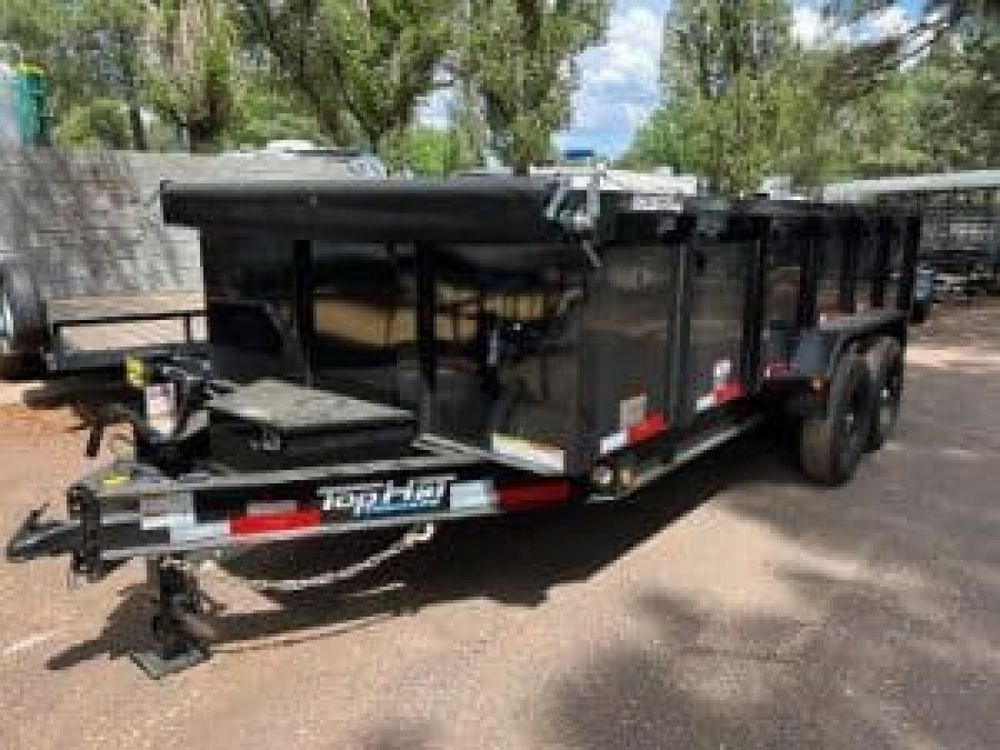 New 2026 Top Hat Trailers 7'X14' Dump Trailer 14000 lb G.V.W. 3' Sides Dump Trailer