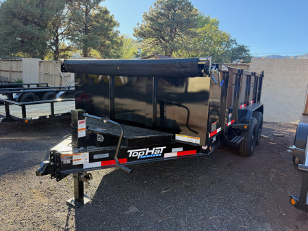 New 2026 Top Hat Trailers 7'X14' Dump Trailer 14000 lb G.V.W. 3' Sides Dump Trailer