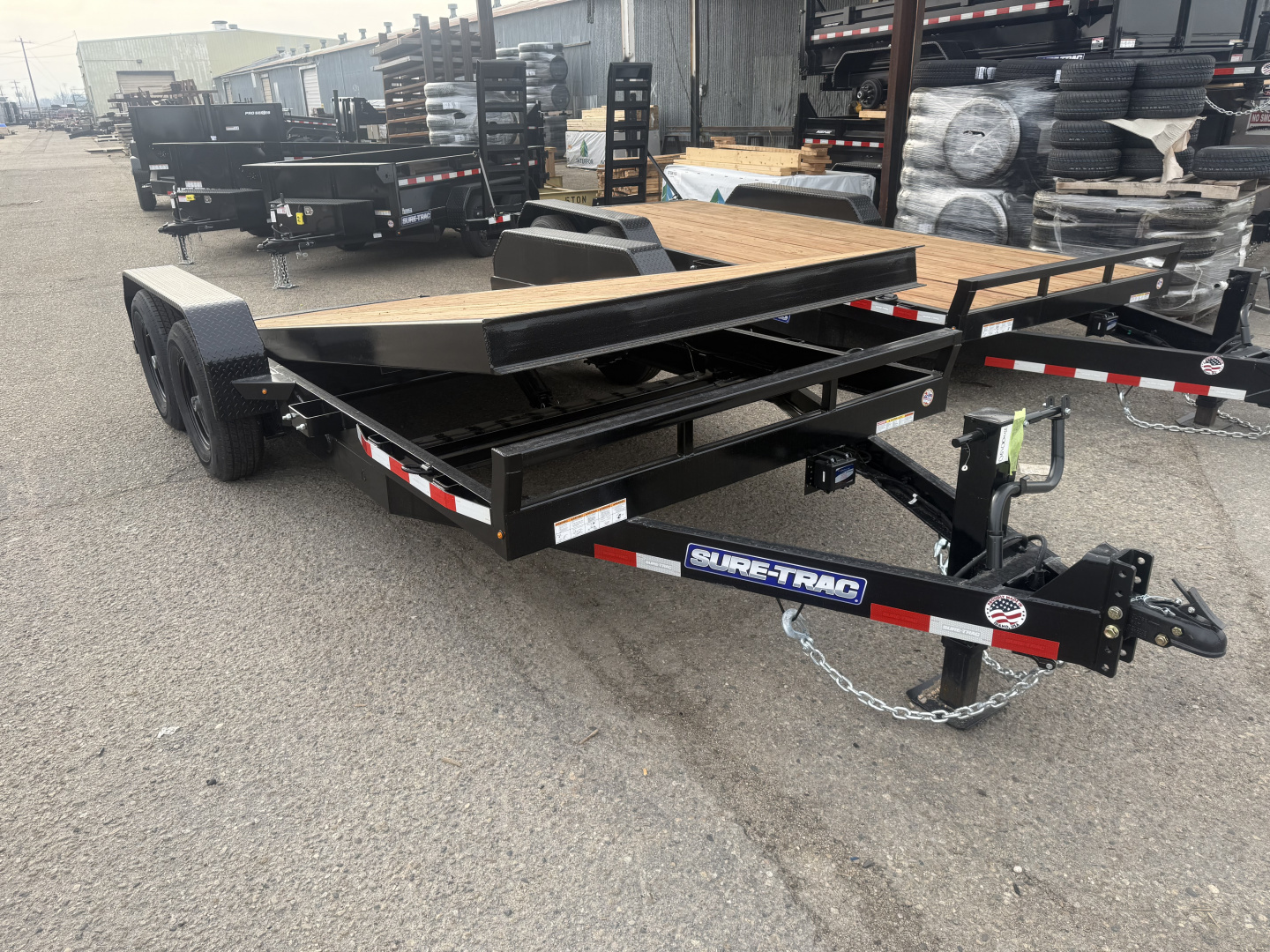 New 2026 Sure-Trac 7X18 14K TILT BED Equipment Trailer
