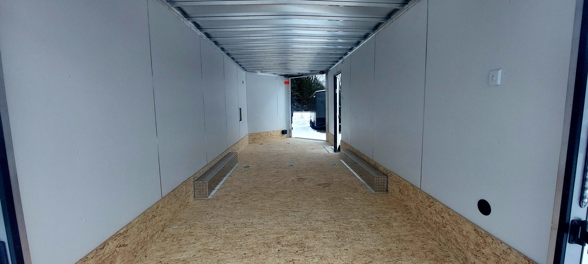 New 8 X 20 + 4 V-NOSE SNOWMOBILE/CAR HAULER ENCLOSED 5200# AXLES ALL ALUMINUM LIGHTNING