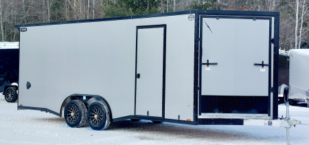 New 8 X 20 + 4 V-NOSE SNOWMOBILE/CAR HAULER ENCLOSED 5200# AXLES ALL ALUMINUM LIGHTNING