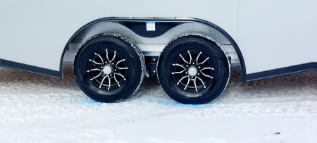 New 8 X 20 + 4 V-NOSE SNOWMOBILE/CAR HAULER ENCLOSED 5200# AXLES ALL ALUMINUM LIGHTNING