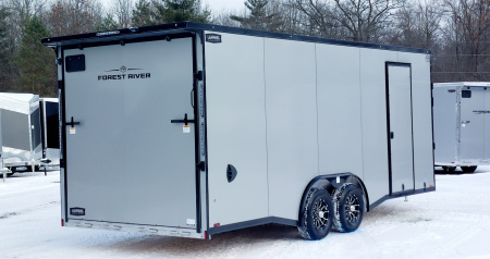 New 8 X 20 + 4 V-NOSE SNOWMOBILE/CAR HAULER ENCLOSED 5200# AXLES ALL ALUMINUM LIGHTNING