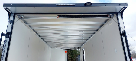 New 8 X 20 + 4 V-NOSE SNOWMOBILE/CAR HAULER ENCLOSED 5200# AXLES ALL ALUMINUM LIGHTNING