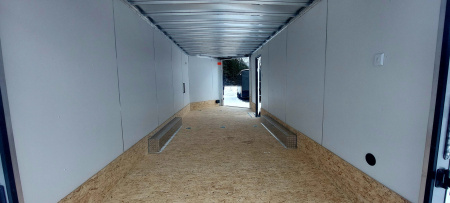 New 8 X 20 + 4 V-NOSE SNOWMOBILE/CAR HAULER ENCLOSED 5200# AXLES ALL ALUMINUM LIGHTNING