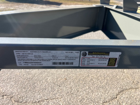 New 2026 Southern Utility 7 X 22 16K EQUIPMENT W/ PONY RAMPS Equipment Trailer