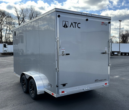 New ATC 7x14 Sto 400 Aluminum Enclosed Cargo Trailer 7' Height, Aluminum Wheels