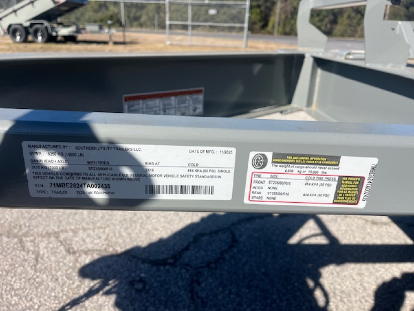 New 2026 Southern Utility 7 X 26 14K EQUIPMENT Equipment Trailer