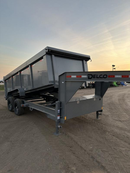 New 2025 Delco Trailers 83x16 Dump Trailer 4' sides