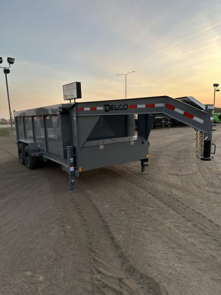 New 2025 Delco Trailers 83x16 Dump Trailer 4' sides