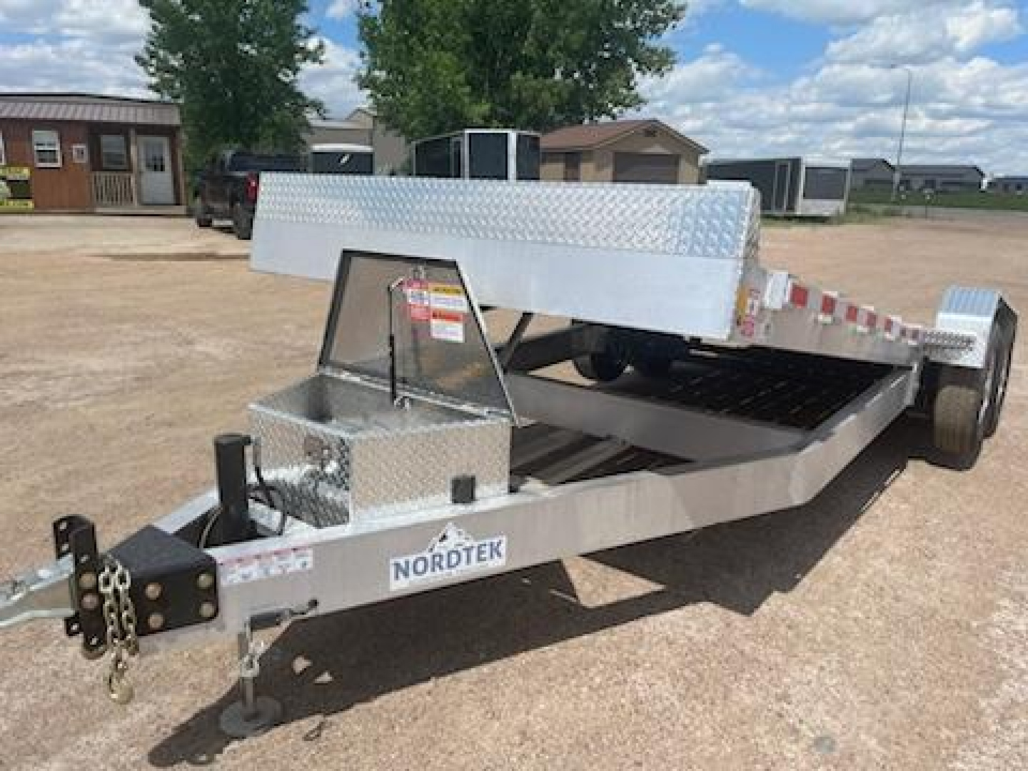 New 2025 Nordtek Trailers All Aluminum 22' Full Tilt Equipment Trailer 14,000#GVWR Hydraulic Jack Equipment Trailer w/ Wireless remote