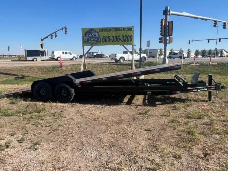 New 2024 Delco Trailers 24FT. FULL POWER TILT 8K AXLES! Tilt Trailer