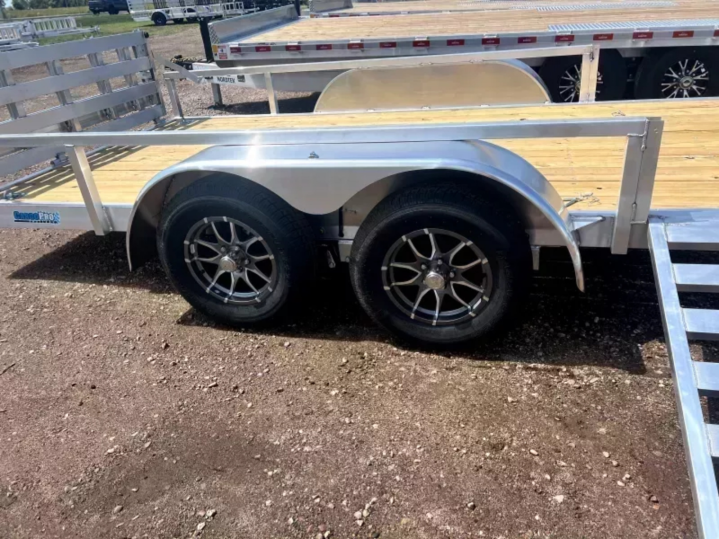 New ALCOM 80x16 Alcom Cargo Pro Aluminum Utility trailer UTV/ATV w/ side load ramp option 4 year warranty Equipment Trailer w/aluminum wheels