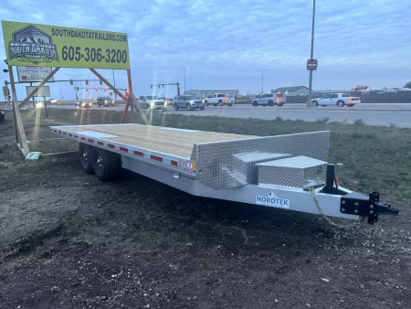 New 2025 Nordtek Trailers All Aluminum 102x 22' Deckover Full Tilt Equipment Trailer 14,000 GVWR  Equipment Trailer