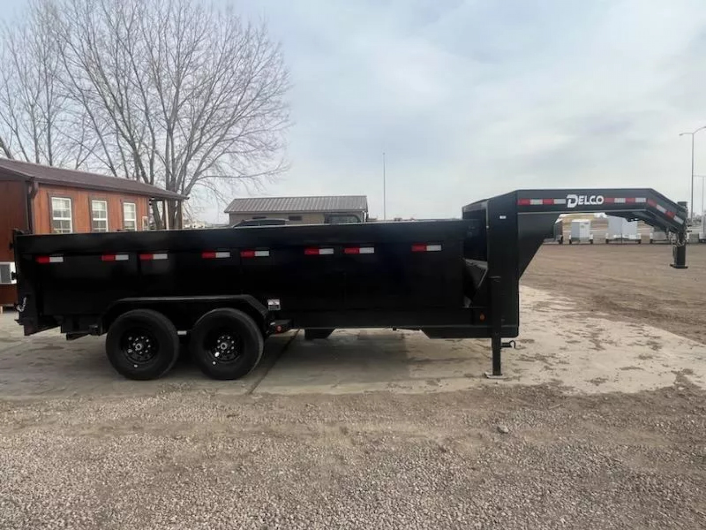 New NEW Delco Gooseneck 83x16 Dump Trailer w/ 3 ft sides