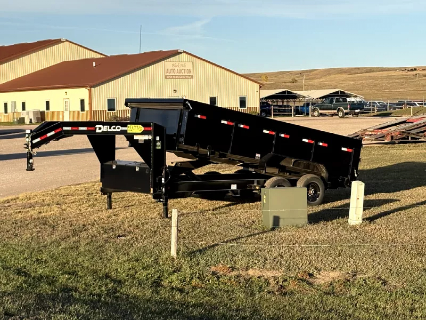New NEW Delco Gooseneck 83x16 Dump Trailer w/ 3 ft sides