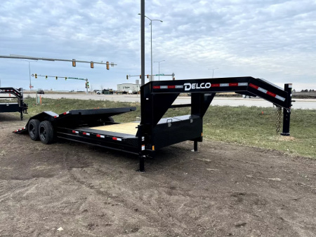 New Delco premium gooseneck 24' Split deck tilt bed- #8000 lb torsion axles- #16000lb GVWR (16 tilt+8'stationary) Tilt Trailer w/ 102  wide body