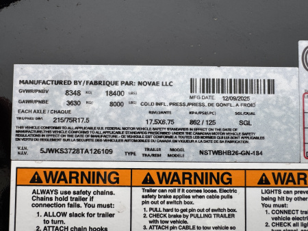 New 2026 Midsota STWB26GN 18.4K Equipment Trailer