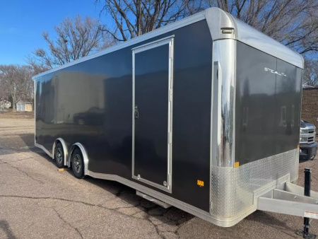 Used 2023 Alcom-Stealth 8.5 x 24 Aluminum Frame Premium Enclosed Trailer Car Trailer / Cargo Trailer