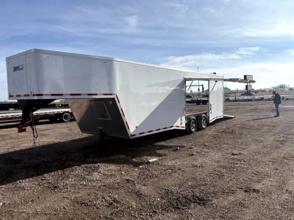 Used 2024 ALCOM PREMIUM 34FT ALCOM ALL ALUMINUM PREMIUM ENCLOSED CAR HAULER Cargo / Enclosed Trailer