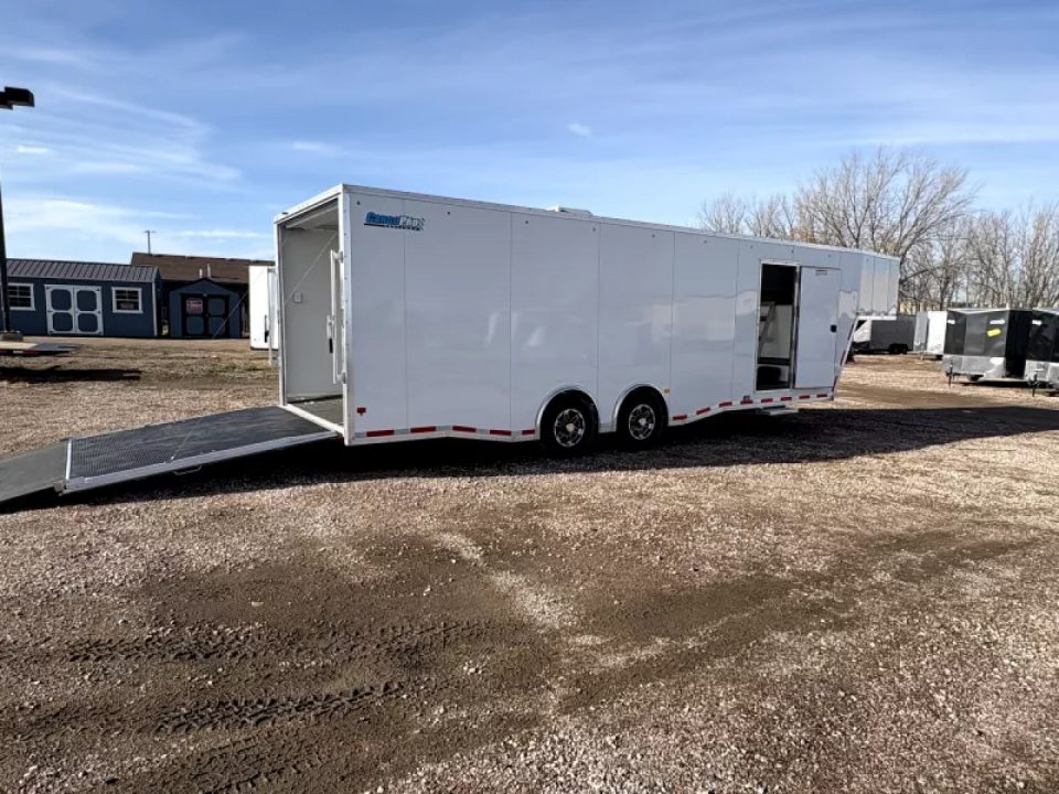 Used 2024 ALCOM PREMIUM 34FT ALCOM ALL ALUMINUM PREMIUM ENCLOSED CAR HAULER Cargo / Enclosed Trailer