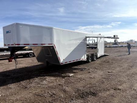 Used 2024 ALCOM PREMIUM 34FT ALCOM ALL ALUMINUM PREMIUM ENCLOSED CAR HAULER Cargo / Enclosed Trailer