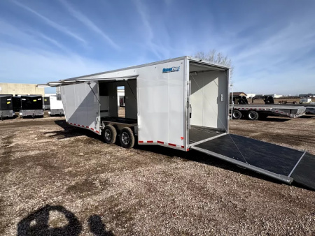 Used 2024 ALCOM PREMIUM 34FT ALCOM ALL ALUMINUM PREMIUM ENCLOSED CAR HAULER Cargo / Enclosed Trailer
