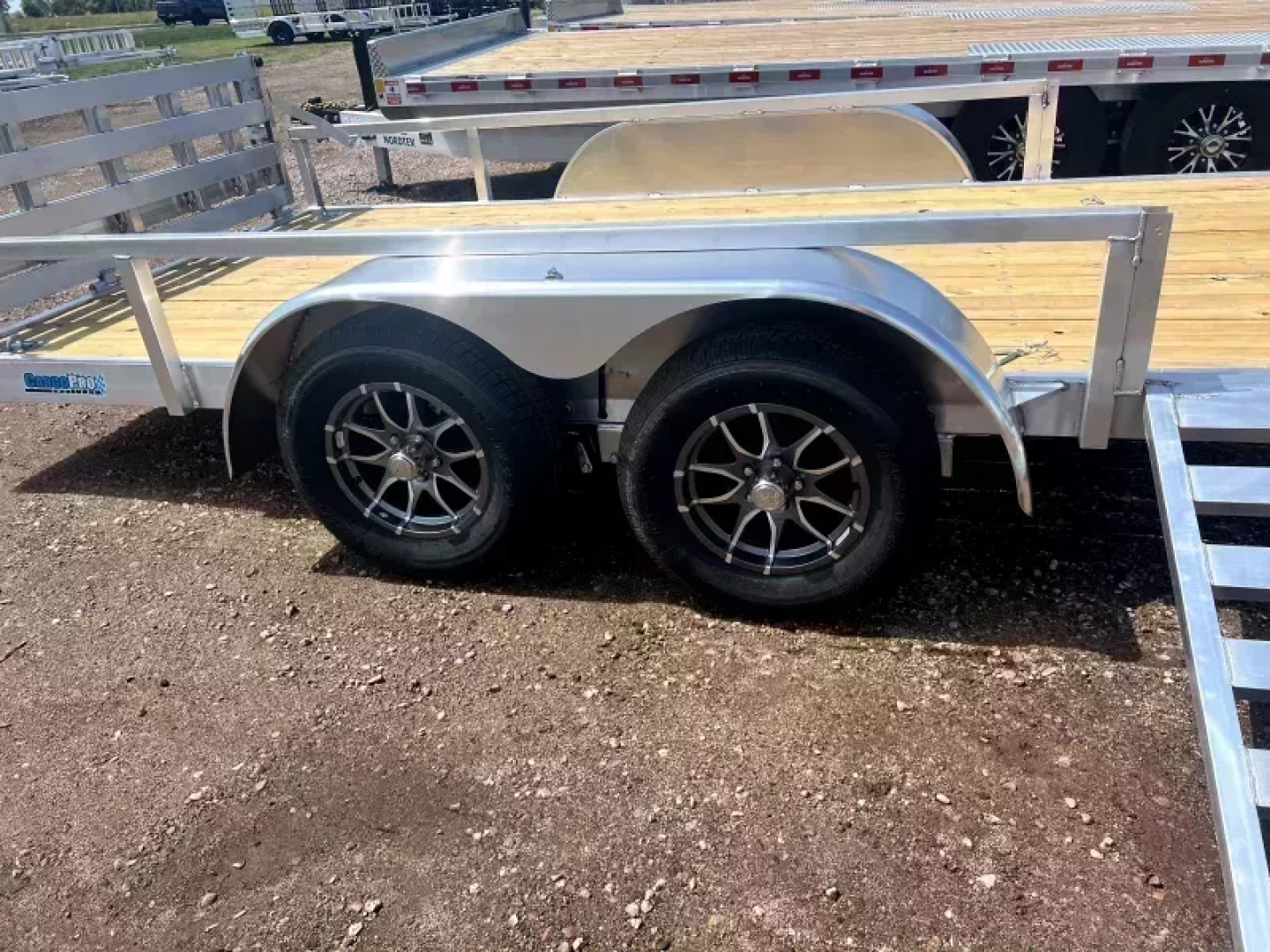 New ALCOM 80x16 Alcom Cargo Pro Aluminum Utility trailer UTV/ATV w/ side load ramp option 4 year warranty Equipment Trailer w/aluminum wheels