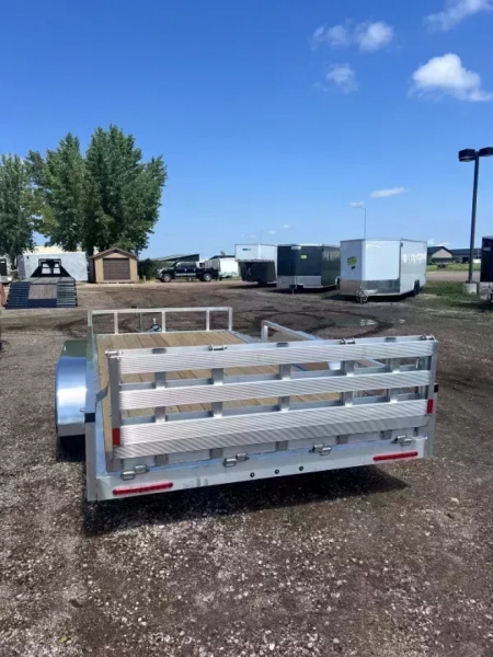 New ALCOM 80x16 Alcom Cargo Pro Aluminum Utility trailer UTV/ATV w/ side load ramp option 4 year warranty Equipment Trailer w/aluminum wheels