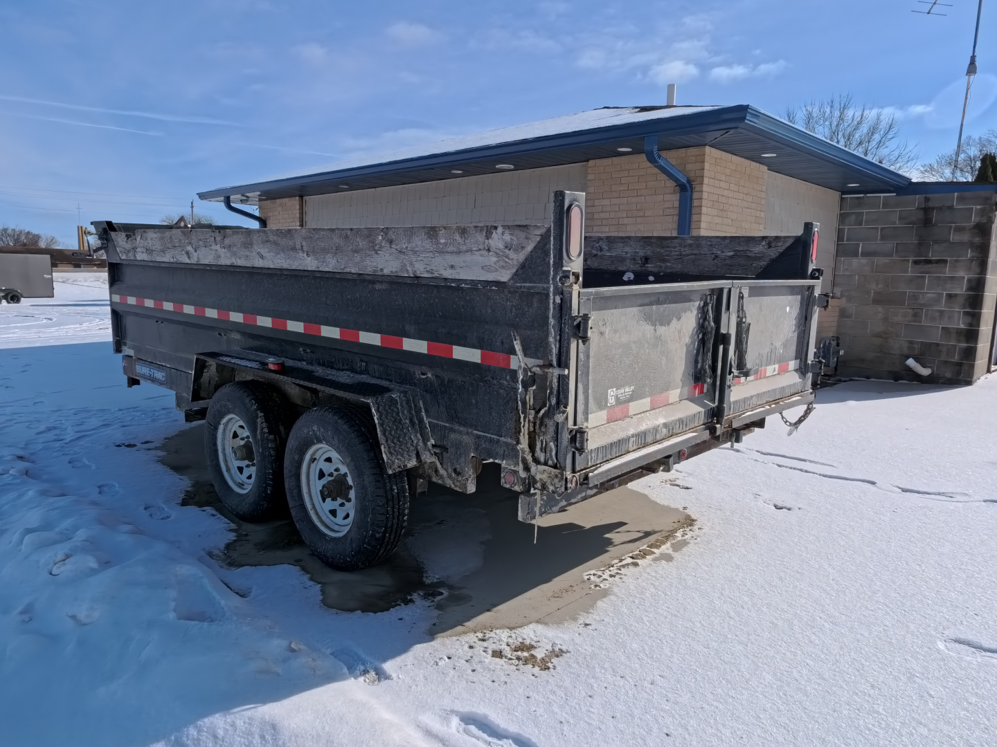 Used 2015 Sure-Trac 82 x 14 Dump Trailer with 14,000 lb. GVWR -Black